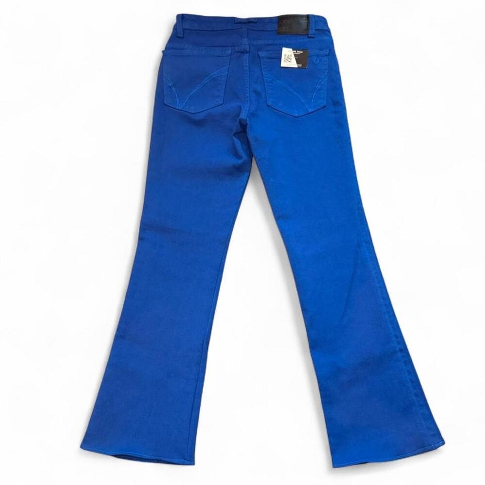 NWT Volcom Women’s Mid-Rise What The Twill Flare Denim Royal Blue Jeans — Size 1 - Picture 3 of 8